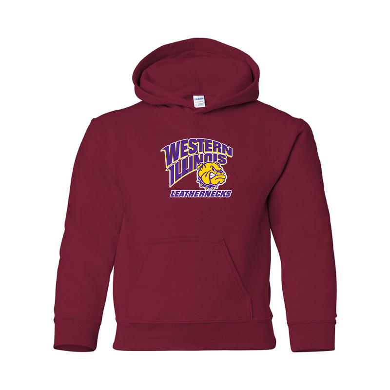 Youth Western Illinois Leathernecks Gildan Heavy Blend  Hooded Sweatshirt